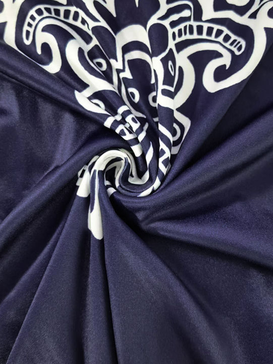 Plus%20Size%20Women's%20Boho%20Print%20T%20-%20Shirt,%20Navy%20Blue%20with%20White%20Floral%20Patterns,%203/4%20Sleeves,%20Super%20Comfy%20for%20Daily%20Casual%20Wear%20-%20Image%205