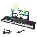 MQ-6104 61 Keys Electronic Keyboard Digital Piano | Portable Digital Keyboard Beginners Electronic Piano Keyboard with Microphone | 16 Timbre 8 percussion Instrument Sound 10 Rhythm 6 Demos. 
