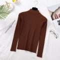 MEXZT Solid Sweater Women Harajuku Half Turtleneck Knitted Pullovers Korean Black Knitwear Winter Fashion Basic All Match Jumper.