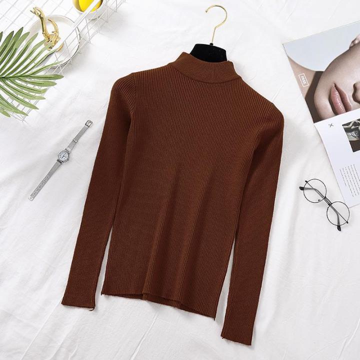MEXZT%20Solid%20Sweater%20Women%20Harajuku%20Half%20Turtleneck%20Knitted%20Pullovers%20Korean%20Black%20Knitwear%20Winter%20Fashion%20Basic%20All%20Match%20Jumper%20-%20Image%207
