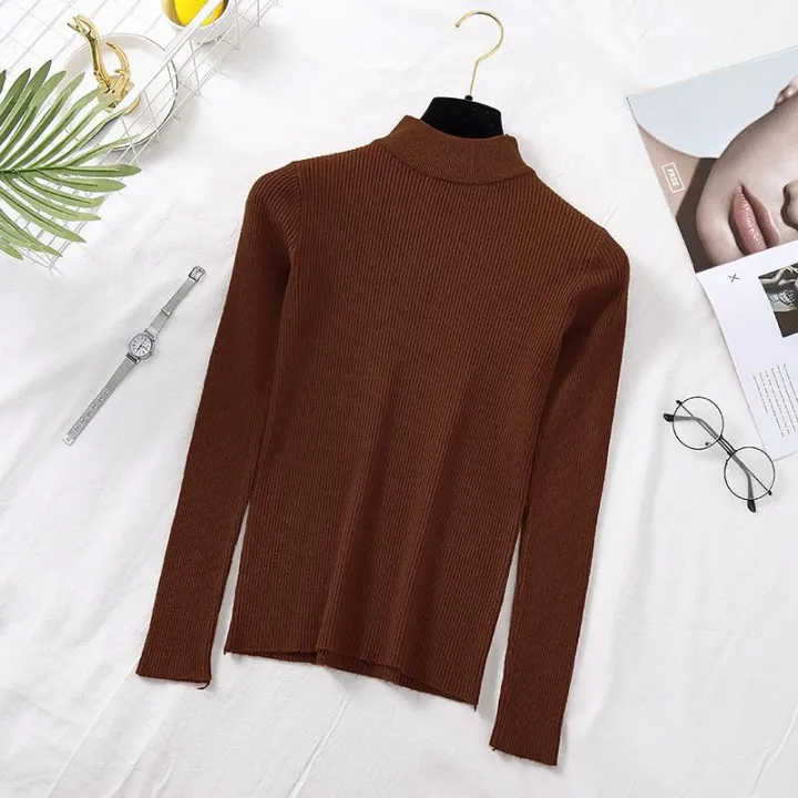 MEXZT%20Solid%20Sweater%20Women%20Harajuku%20Half%20Turtleneck%20Knitted%20Pullovers%20Korean%20Black%20Knitwear%20Winter%20Fashion%20Basic%20All%20Match%20Jumper%20-%20Image%207