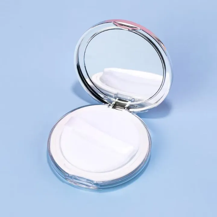 1 empty loose powder container with powder puff, plastic loose powder ...