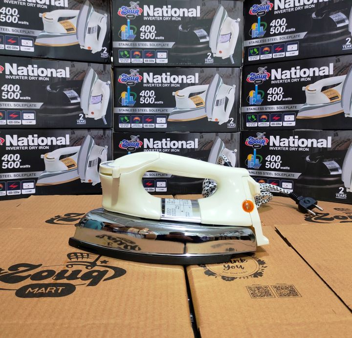 Inverter iron 400-500 watt 2.2amp energy consumption, 1 year warranty, heavy weight and Light weight dry iron