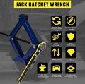 Jack Fixed Square Wrench Ratchet, Forged Thickened Steel, For Scissor Jacks. 