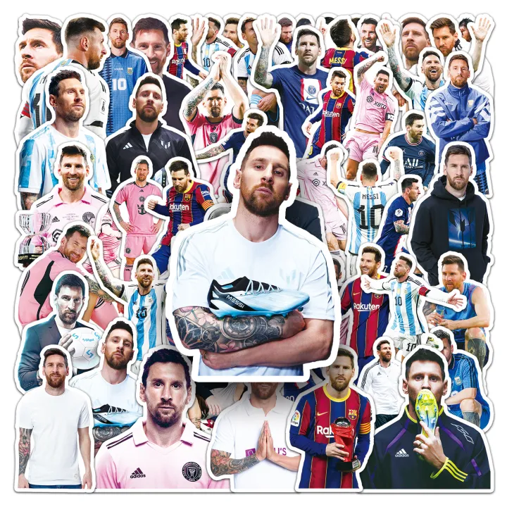 Messi Sticker Collection 50 Piece Messi Stickers Waterproof DIY For Phones Laptop Car Sticker ...