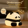 USB Rechargeable LED Night Light Cute Cartoon Panda Silicone Lamp Timing Function Desk Bedside Decor Children Nightlight Gift. 