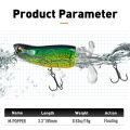 Popper Fishing Lures Top Water Hard Baits Whopper Plopper Soft Rotating Tail 85mm 15g Popper Wobblers For Bass Pike.