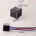 JD1912 Car Relay Harness 12V 40A 4 Pin SPST Harness Sockets with Color-labeled Wires for Automotive Truck Van Motorcycle Boat. 