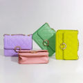 Pu Leather Elegant Pearl Chain Luxury Designer Shoulder and Handbags for Women. 