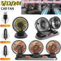 Car Fan 360° Adjustable 1/2/3 Head Air Fan Automotive Electric Fan USB/12V/24V Fan 2 Speeds Car Silent Fan for Home Desk Car. 