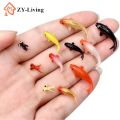 5Pcs Dollhouse Miniature Model Fish Carp Simulation Animals For Kids Toys DIY Decorative Goldfish Figurines Home Decor Ornament. 