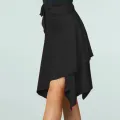 Latin Dance Skirt Lace Up One Piece Short Skirt Red Color Professional Irregular Hem Dancing Skirt Adult Female Women Clothing. 