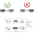 HD 1080P HDMI To VGA Cable Converter With Audio Power Supply HDMI Male To VGA Female Converter Adapter for Tablet Laptop PC TV.