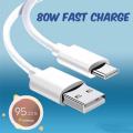Charger for Vivo 80W flash charge charger type-C charging head + fast charging cable quick charge for viv0 V50 V40 V30 V29 v29e V27 v27pro V25 v25pro v20pro v19 v23e v23 y76 x70pro X70 nex3 V21. 