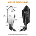 2pcs Motorcycle Rearview Mirror Rotating Side Mirrors Universal Scooter Mirrors for Harley Davidson Road King Glide Softail Dyna.