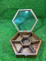 Wooden masala box with 7 large portions 10✖️10 inches box with beautiful new shape. 