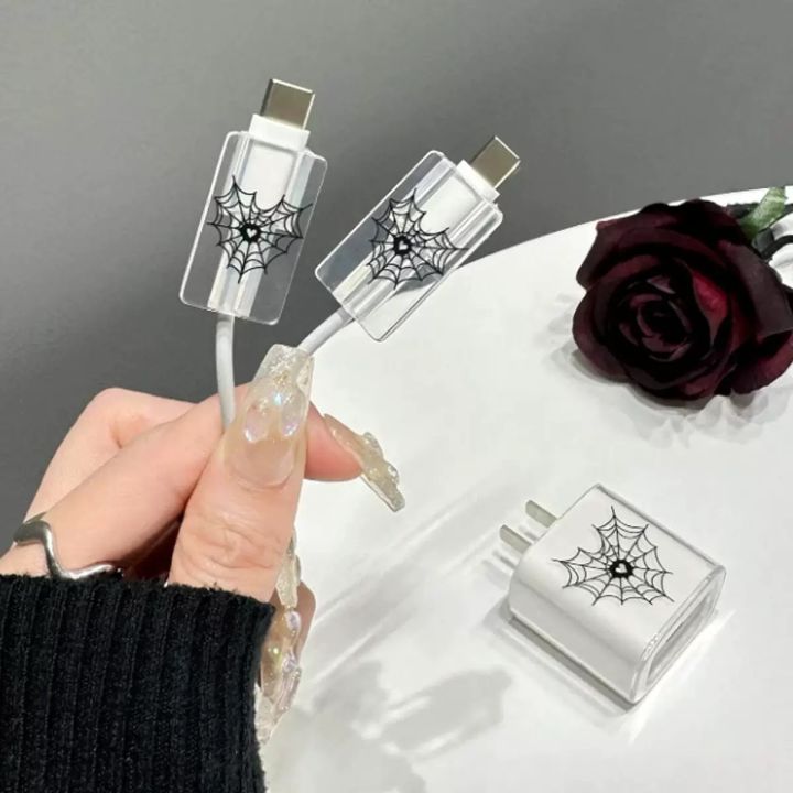 3-Piece%20set%20Charger%20Spider%20Case%20For%20Apple%20IPhone%2018W%2020W%20Transparent%20Data%20Wire%20Winder%20Cable%20Protectors%20Port%20Breakproof%20Protectio%20-%20Image%204