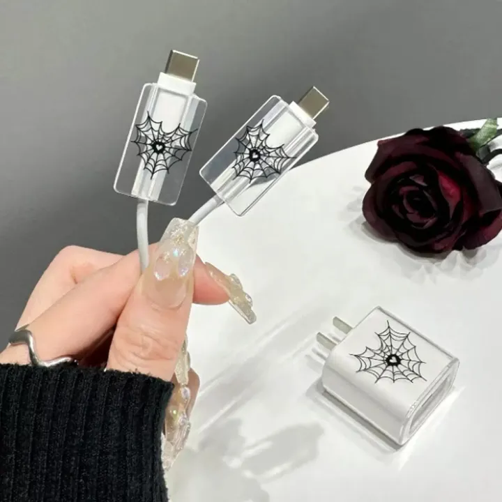 3-Piece%20set%20Charger%20Spider%20Case%20For%20Apple%20IPhone%2018W%2020W%20Transparent%20Data%20Wire%20Winder%20Cable%20Protectors%20Port%20Breakproof%20Protectio%20-%20Image%204