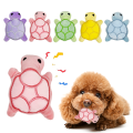 Mini cute turtle dog plush toy, squeaking dog teething sound toy, soft and safe, good for dental health, suitable for puppies.
