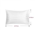 1Pair Pillow Covers Standard Size Easy to Clean Soft Texture Hotel Quality Stripe 2pcs Cases With Zipper. 