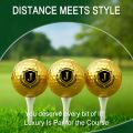 3 pcs Novelty Golf  for Men Unique, Golden Golf Balls with  Box, Cool Accessories for Golfers and Father's Day . 