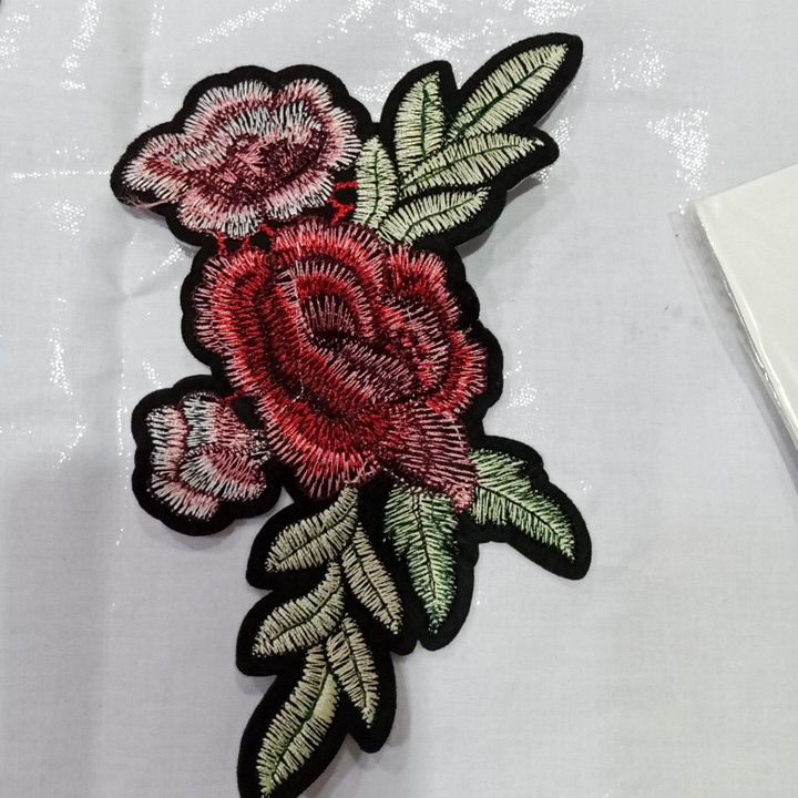 Embroidery%20Patches%20Beautiful%20Flowers%20Embroidery%20Iron%20On%20Patches%20Sewn%20Applique%20Embroidered%20-%20Image%205