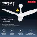 USHA Heleous 1220mm Premium BLDC Ceiling Fan with Rust Free ABS Blades and RF Remote (White).