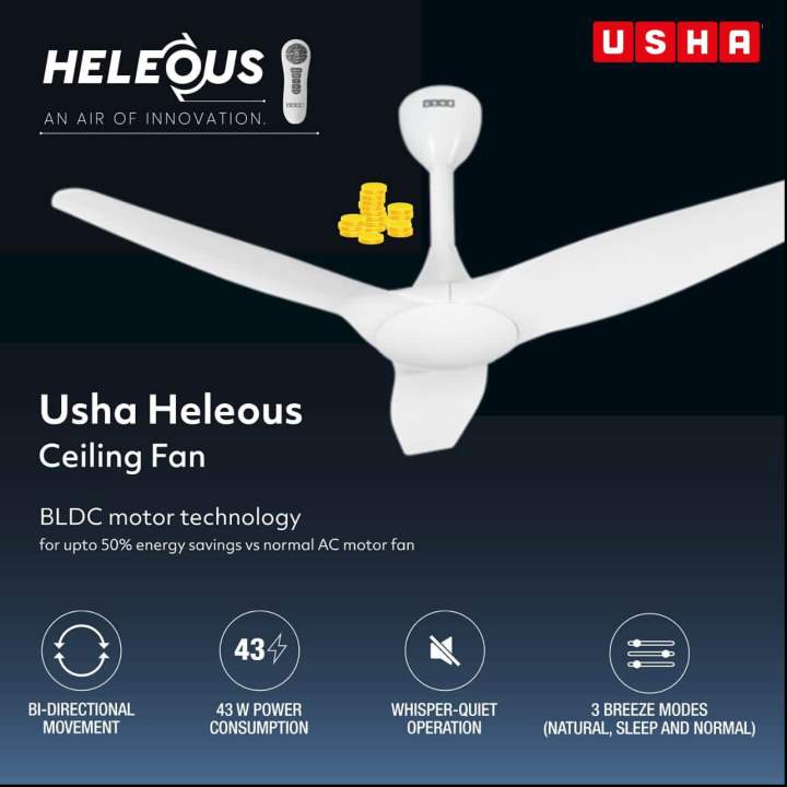 USHA%20Heleous%201220mm%20Premium%20BLDC%20Ceiling%20Fan%20with%20Rust%20Free%20ABS%20Blades%20and%20RF%20Remote%20(White)%20-%20Image%206