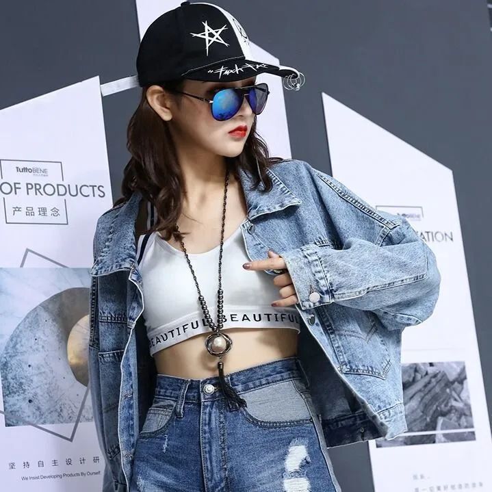 Women's%20denim%20jacket%20Korean%20version%20of%20the%20jacket%20Korean%20version%20of%20the%20long-sleeved%20sunscreen%20vintage%20collar%20striped%20shirt%20-%20Image%206