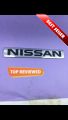 Nissan monogram logo, emblem, trademark, sign, mark, symbol, stamp, monogram, motif, badge, design, shield or figure. 