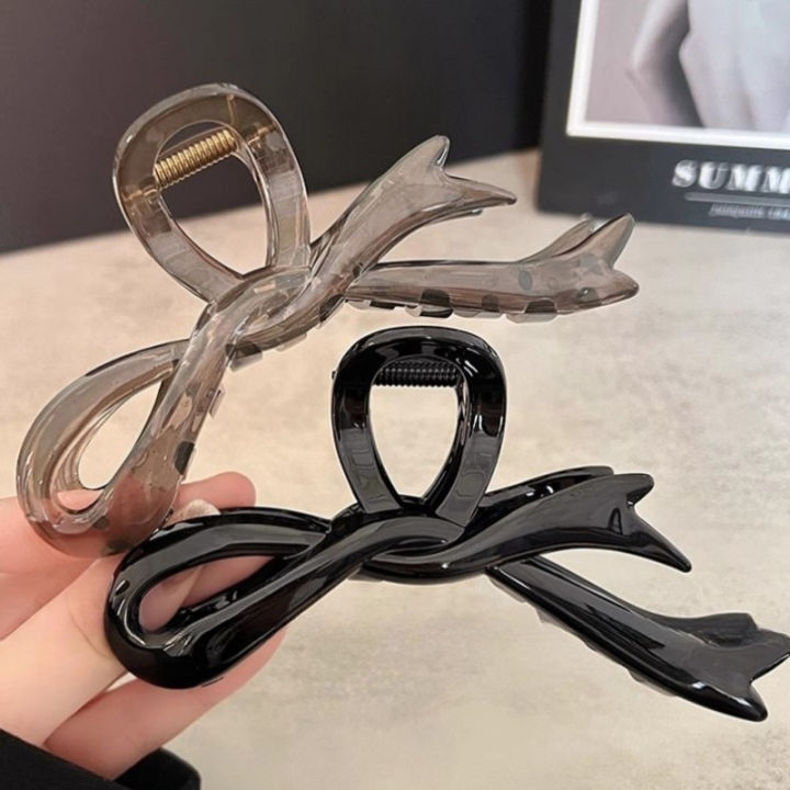 13cm%20Acrylic%20Ribbon%20Bow%20Hair%20Claws%20Crab%20Hair%20Clips%20Glossy%20Barrettes%20Headwear%20Hairpins%20Shark%20Ponytail%20For%20Women%20Hair%20Accessories%20-%20Image%206