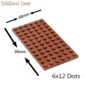 10PCS 6X12 Dots Base Plate Classic MOC DIY City Figures Building Blocks Bricks Parts Compatible with 3028 Children Toys . 
