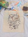 harry potter themed canvas tote bag. 