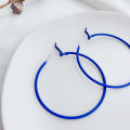 1 pair of colorful ear loops large circle earrings Circle Circle exaggerated personality everything t.