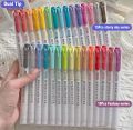 15 pcs dual tip chisel highlighters midliners aesthetic stationary pastel marker highlighter pens. 