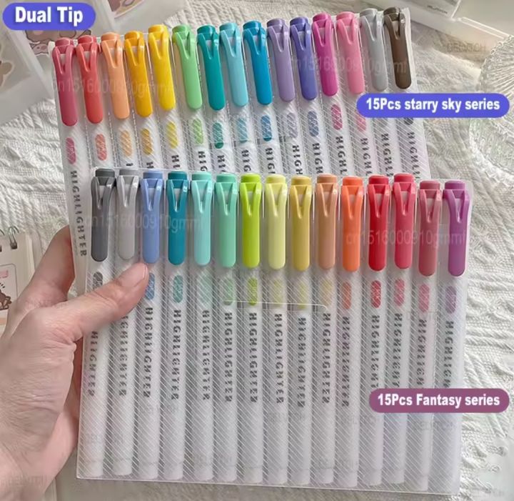 15%20pcs%20dual%20tip%20chisel%20highlighters%20midliners%20aesthetic%20stationary%20pastel%20marker%20highlighter%20pens%20-%20Image%206