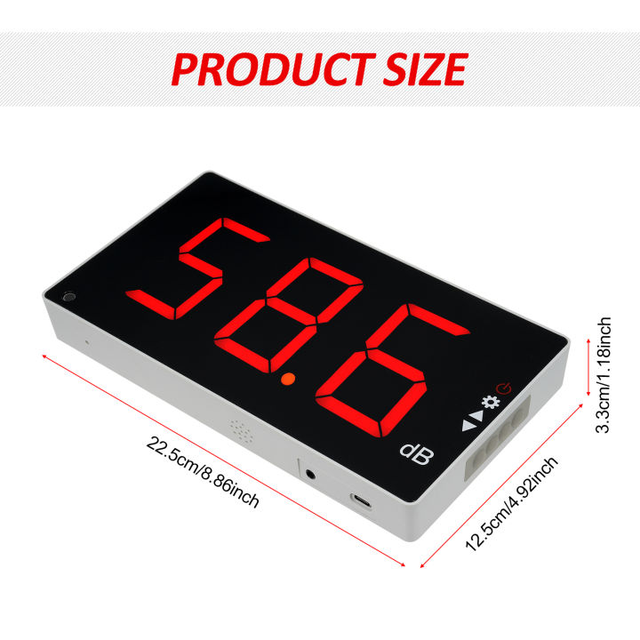 Sound Level Meter with Large LCD Screen Wall Mounted Digital Sound ...