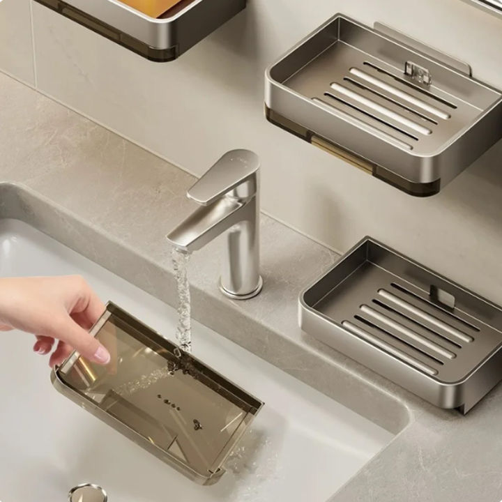 Bathroom%20Soap%20Dish%20Free-Punching%20Wall%20Mounted%20Sponge%20Holder%20Organizer%20Double%20Drainage%20Soap%20Dish%20Bathroom%20Accessories%20-%20Image%205