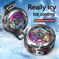 Universal Phone Cooler for Gaming, Magnetic Semiconductor Cooling Fan with Digital Display RGB Lights.