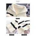 Sweater pullover women Spring and Autumn underwear 2024 New zipper stripe underlay short style popular premium sweater female.