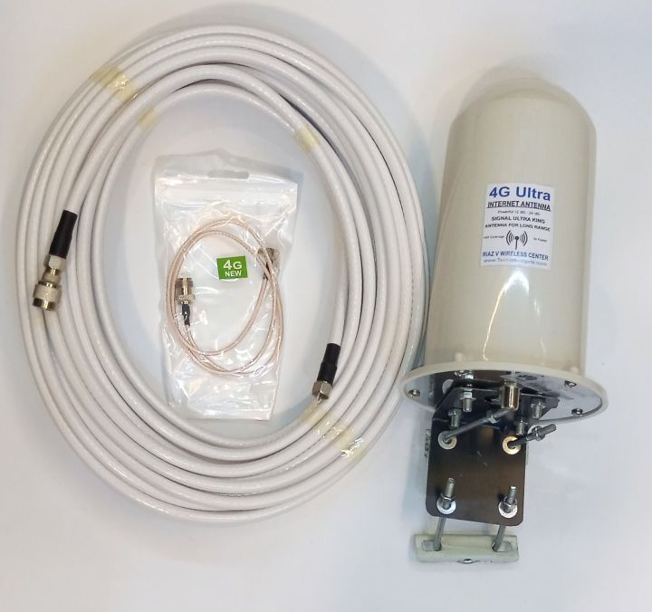 4g ultra 12dbi-24dbi antenna with water proof high quality wire 60ft + quality ts9 connector for ufone blaze , ptcl evo charji, zong device , telenor device , jazz device , mobile phones , routers b310, b311, b315 etc