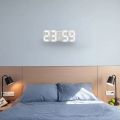 3D LED Digital Wall Clock with Alarm and Remote-Control Function.