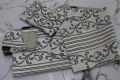 Ivory Scroll Work Dining Table set Table Runner Table Mats Tissue box cover and cutlery Holder Dining Table set for 8. 