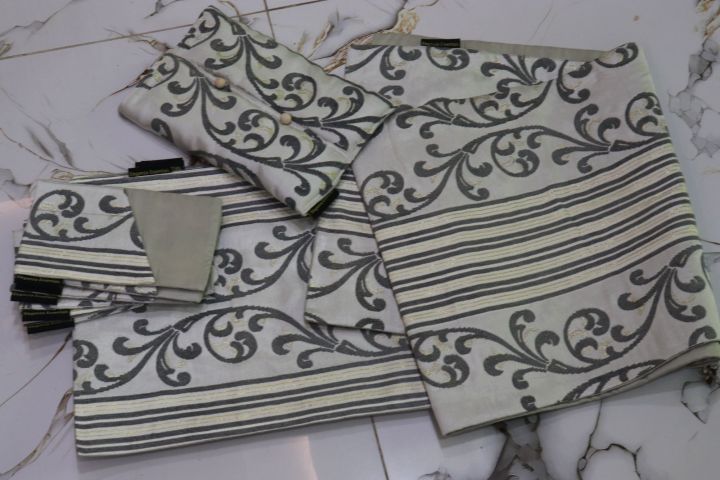 Ivory%20Scroll%20Work%20Dining%20Table%20set%20Table%20Runner%20Table%20Mats%20Tissue%20box%20cover%20and%20cutlery%20Holder%20Dining%20Table%20set%20for%208%20-%20Image%208