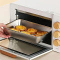 Stainless Steel Plate With Lid Food Grade Thickened Food Storage Containers Baking Dish For Oven Kitchen Cooking Tools. 