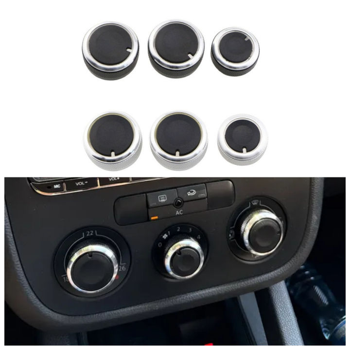AC Knob for Volkswagen VW Jetta MK5 Bora Golf 5 Tiguan Touran B6 B7 for Skoda Octavia Air Condition Heat Control Switch Knob