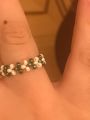 simple seed Beaded rings in cute design new fashion for girls. 