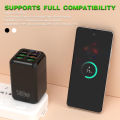150W 6 Ports USB Charger PD Fast Charging Charger Wall Adapter EU/US/UK Plug Charger Quick Charge 3.0 Multi Ports Power Adapter.
