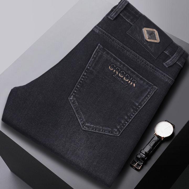 2025%20Autumn%20Winter%20New%20High%20Elasticity%20Men's%20Business%20Jeans%20Haze%20Blue%20Black%20Gray%20Denim%20Trousers%20Men's%20Pants%20Work%20Clothes%20Brand%20-%20Image%205