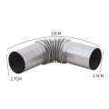 25mm Elbow Pipe Air Diesel Parking Heater Exhaust Pipe Connector W/Clamps For Webasto Diesel Heater 2024 New.